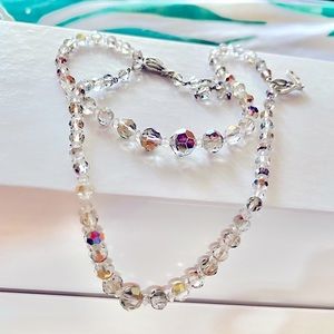1950s choker vintage crystal necklace